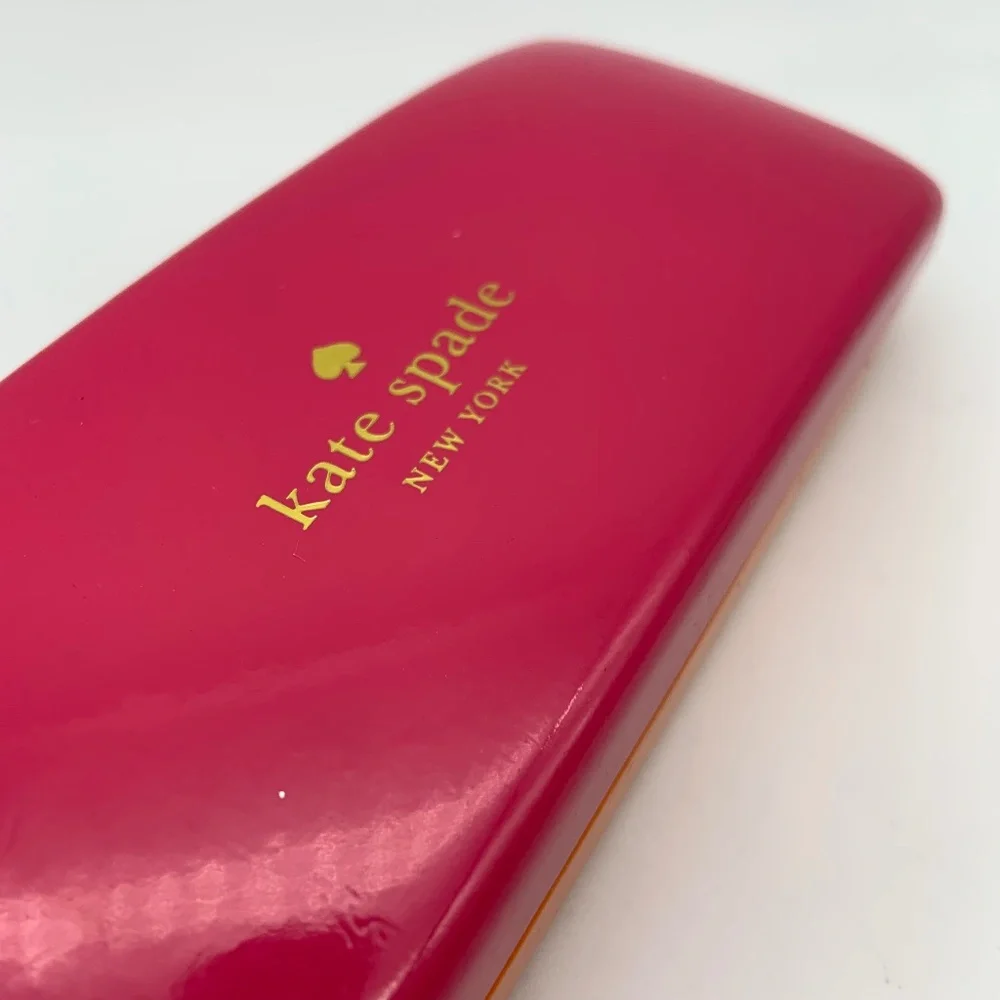 Kate Spade Women's Colorblock Pink & Orange Hard Glasses Case - Picture 4 of 13